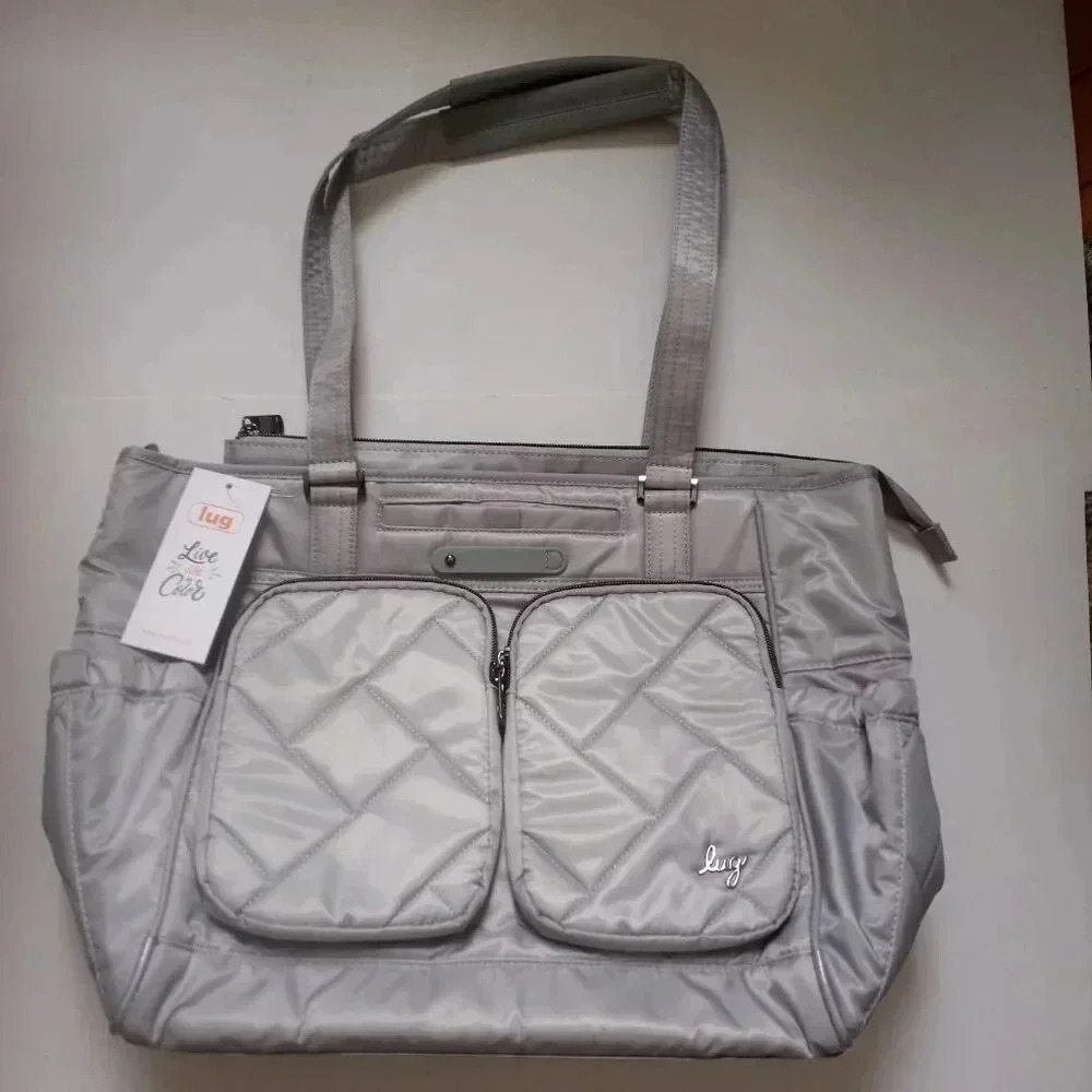 LUG Trotter Tote Bag / Shoulder Bag / Diaper Bag - Cloud Grey - Picture 5 of 16